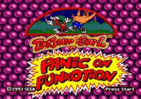 ToeJam & Earl in Panic on Funkotron Title Screen